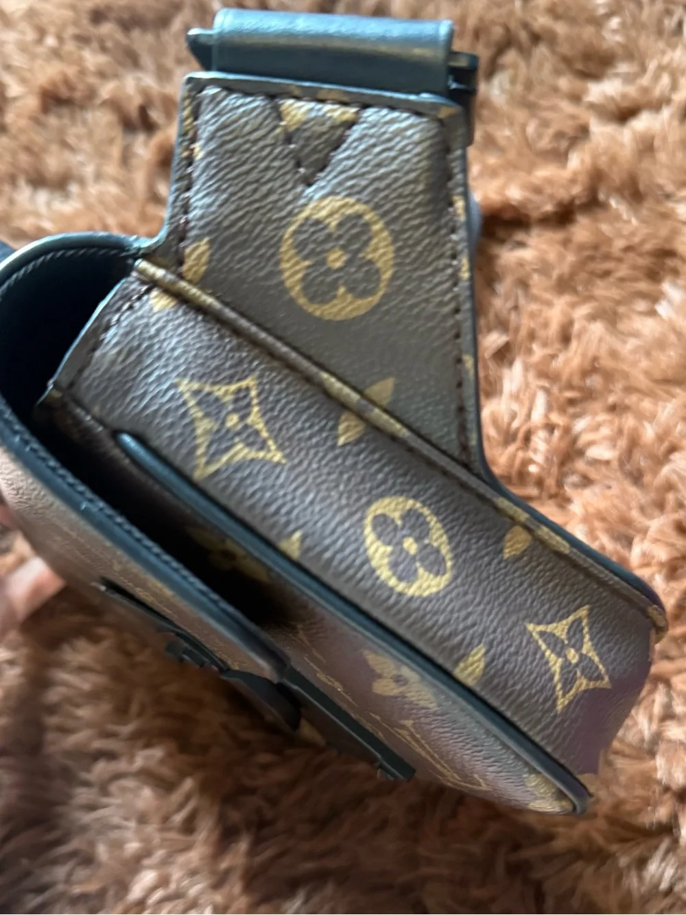 Louis Vuitton Monogram Macassar S Lock Sling Bag